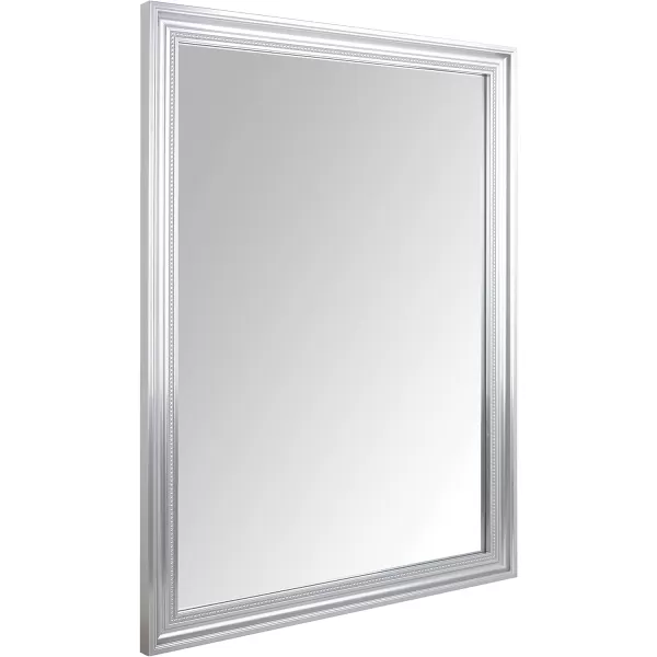 Amazon Basics Rectangular Wall Mount Mirror 24 x 36 Wide Trim Nickel 1018483410A60Nickel
