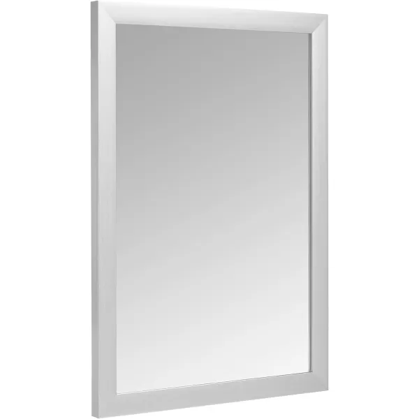 Amazon Basics Rectangular Wall Mount Mirror 24 x 36 Wide Trim Nickel 1018483410A60Nickel