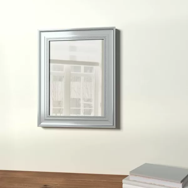 Amazon Basics Rectangular Wall Mount Mirror 24 x 36 Wide Trim Nickel 1018483410A60Nickel