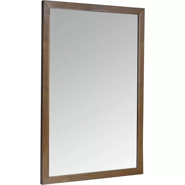 Amazon Basics Rectangular Wall Mount Mirror 24 x 36 Wide Trim Nickel 1018483410A60Walnut