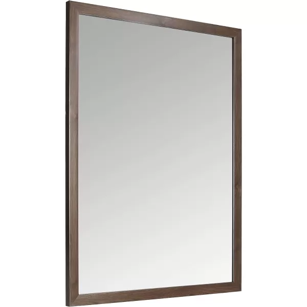 Amazon Basics Rectangular Wall Mount Mirror 24 x 36 Wide Trim Nickel 1018483410A60Walnut
