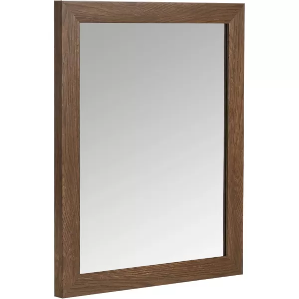 Amazon Basics Rectangular Wall Mount Mirror 24 x 36 Wide Trim Nickel 1018483410A60Walnut