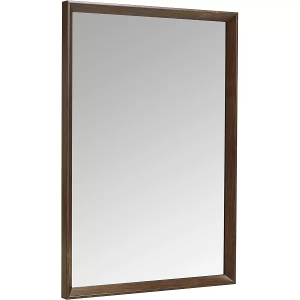 Amazon Basics Rectangular Wall Mount Mirror 24 x 36 Wide Trim Nickel 1018483410A60Walnut