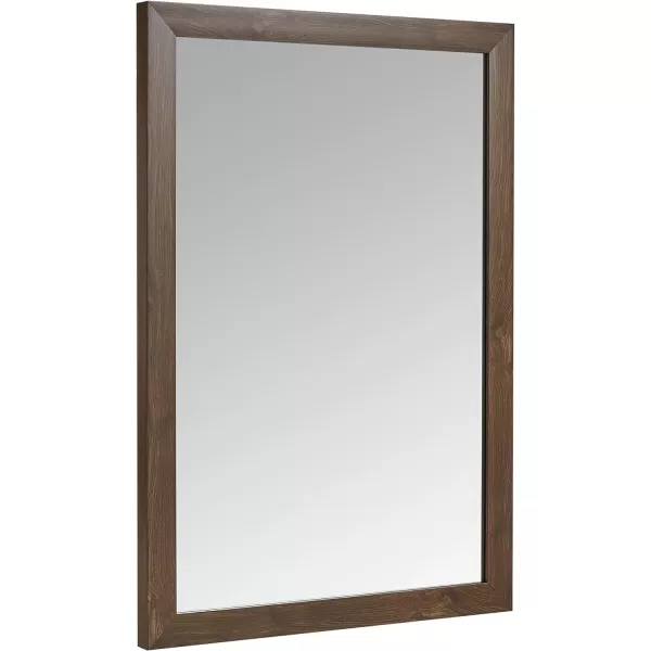 Amazon Basics Rectangular Wall Mount Mirror 24 x 36 Wide Trim Nickel 1018483410A60Walnut