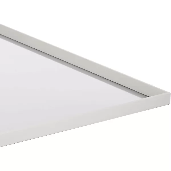 Amazon Basics Rectangular Wall Mount Mirror 24 x 36 Wide Trim Nickel 1018483410A60White