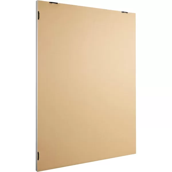 Amazon Basics Rectangular Wall Mount Mirror 24 x 36 Wide Trim Nickel 1018483410A60White