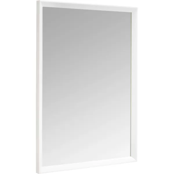 Amazon Basics Rectangular Wall Mount Mirror 24 x 36 Wide Trim Nickel 1018483410A60White