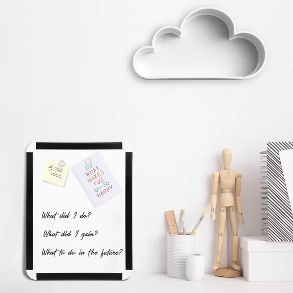 Amazon Basics Small Dry Erase Whiteboard Magnetic White Board with Marker and Magnets  85 x 11 PlasticAluminum Frame85x11