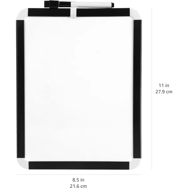 Amazon Basics Small Dry Erase Whiteboard Magnetic White Board with Marker and Magnets  85 x 11 PlasticAluminum Frame85x11