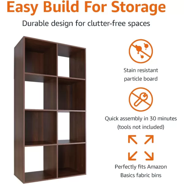 Amazon Basics Storage Cube Shelf Organizer 9 Cubes White 117quot D x 359quot W x 359quot HEspresso