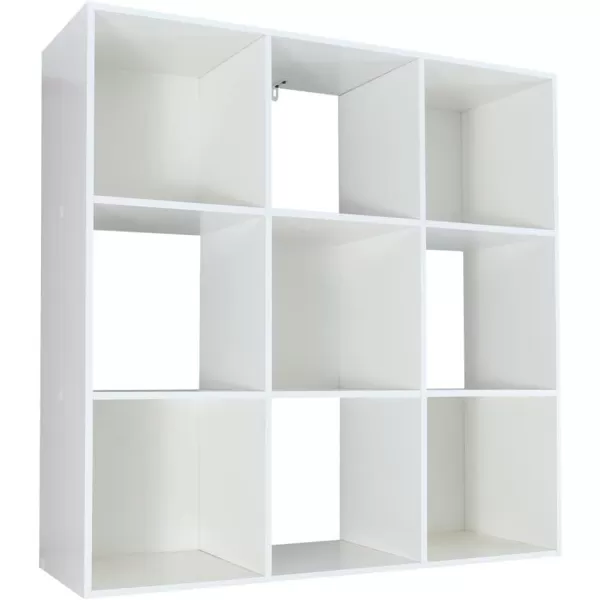 Amazon Basics Storage Cube Shelf Organizer 9 Cubes White 117quot D x 359quot W x 359quot HWhite