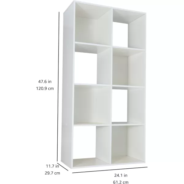 Amazon Basics Storage Cube Shelf Organizer 9 Cubes White 117quot D x 359quot W x 359quot HWhite