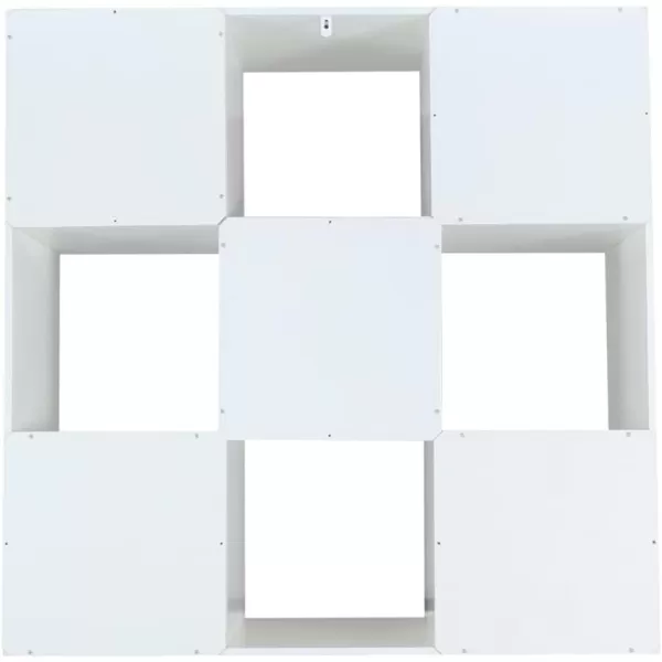 Amazon Basics Storage Cube Shelf Organizer 9 Cubes White 117quot D x 359quot W x 359quot HWhite