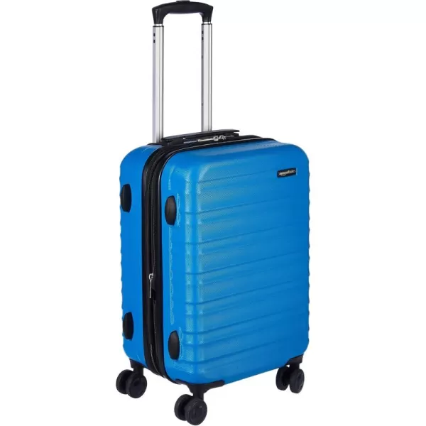 Amazon Basics Expandable Hardside Luggage Suitcase with Wheels 30Inch Spinner with Four Spinner Wheels and ScratchResistant Surface BlackLight Blue