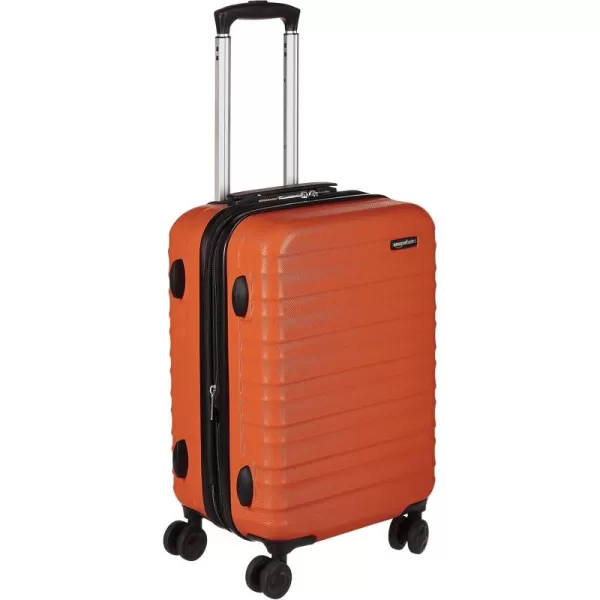 Amazon Basics Expandable Hardside Luggage Suitcase with Wheels 30Inch Spinner with Four Spinner Wheels and ScratchResistant Surface BlackOrange