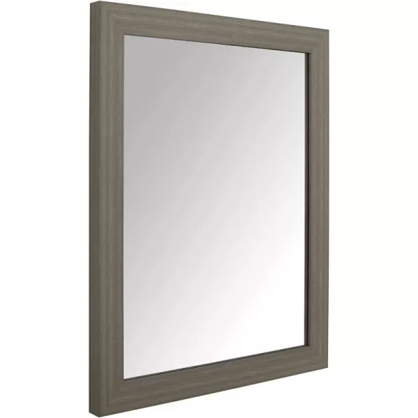 Amazon Basics Rectangular Wall Mount Mirror 24 x 36 Wide Trim Nickel 1018483410A60Barnwood