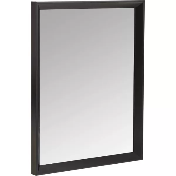 Amazon Basics Rectangular Wall Mount Mirror 24 x 36 Wide Trim Nickel 1018483410A60Black
