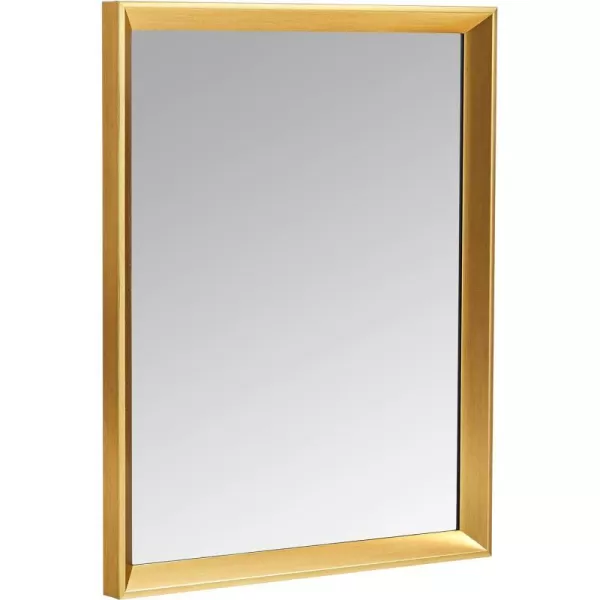 Amazon Basics Rectangular Wall Mount Mirror 24 x 36 Wide Trim Nickel 1018483410A60Brass