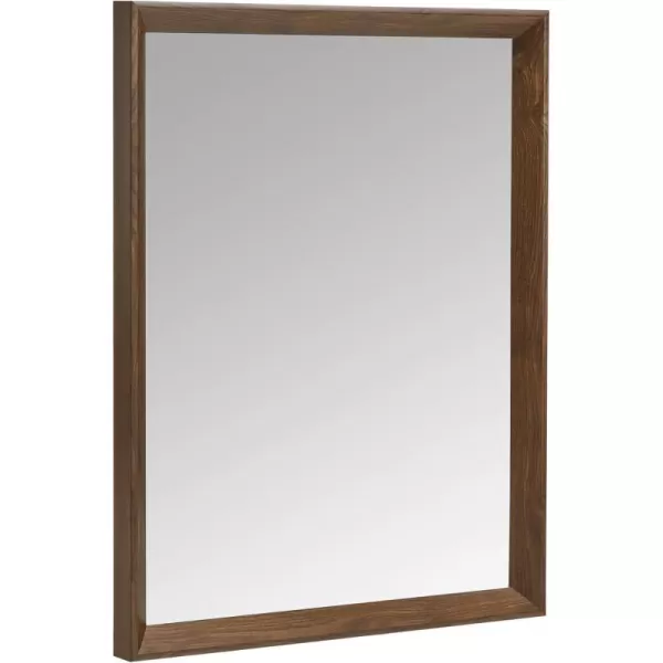 Amazon Basics Rectangular Wall Mount Mirror 24 x 36 Wide Trim Nickel 1018483410A60Walnut