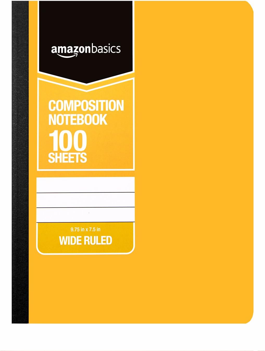 Amazon Basics Wide Ruled Composition Notebook 4Pack 100Sheet Assorted Marble Colors36Pack Assorted Solid
