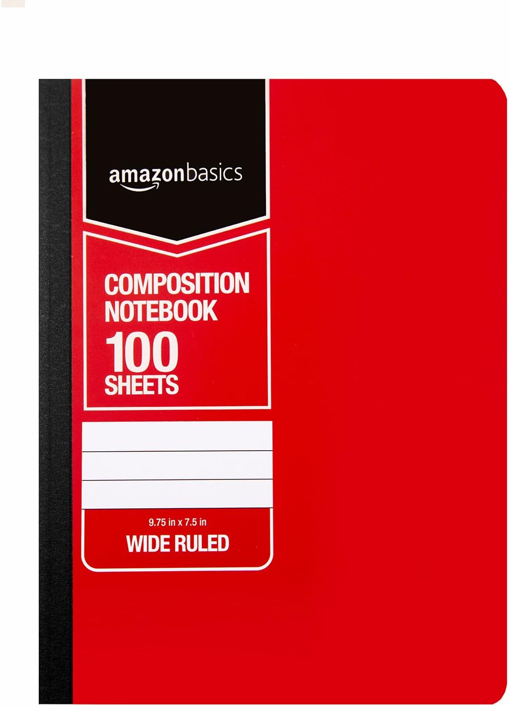 Amazon Basics Wide Ruled Composition Notebook 4Pack 100Sheet Assorted Marble Colors36Pack Assorted Solid