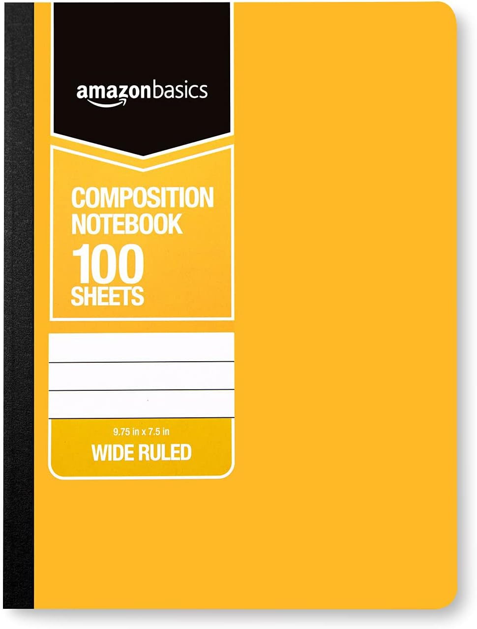 Amazon Basics Wide Ruled Composition Notebook 4Pack 100Sheet Assorted Marble Colors4Pack Assorted Solid