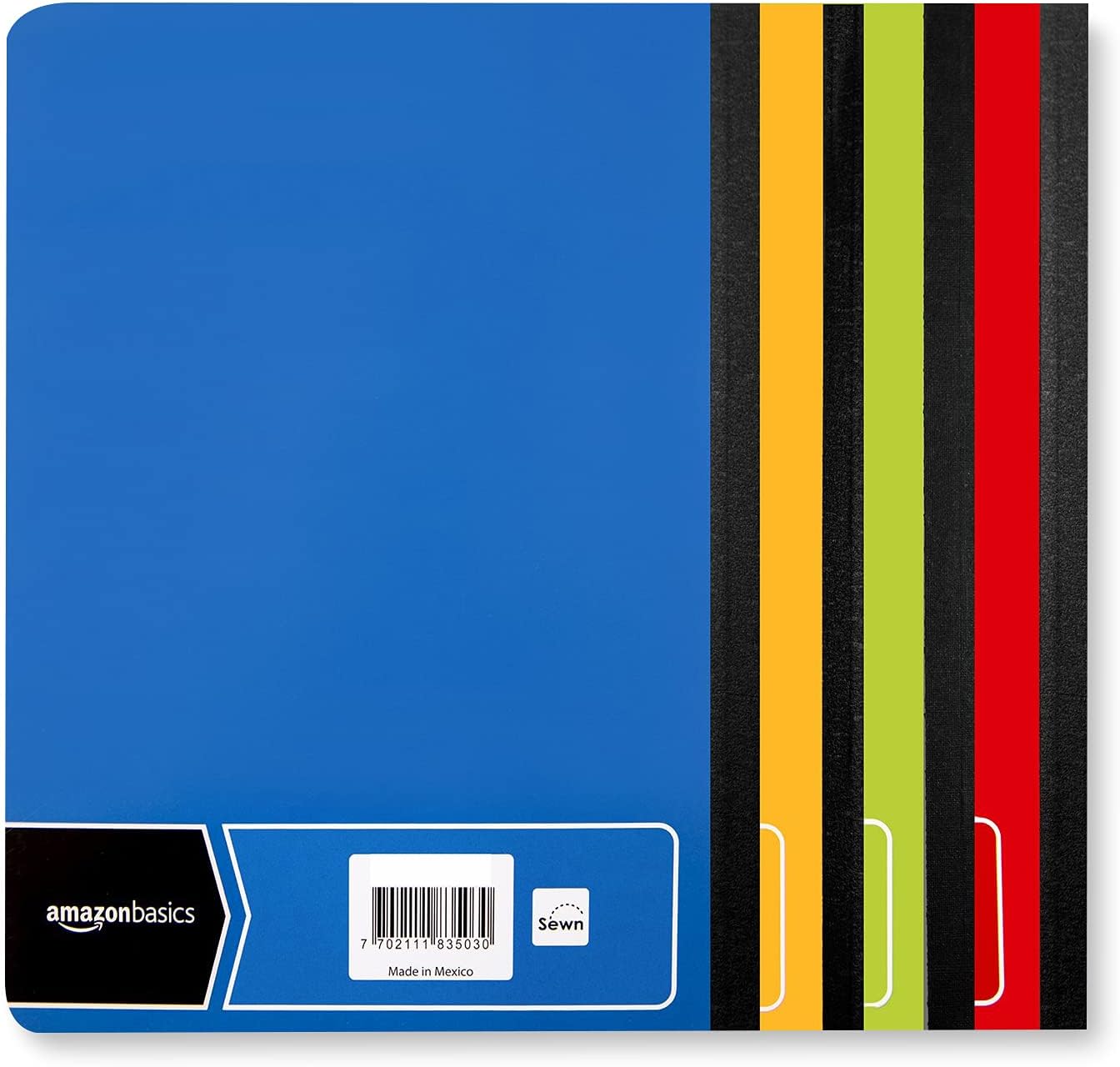 Amazon Basics Wide Ruled Composition Notebook 4Pack 100Sheet Assorted Marble Colors4Pack Assorted Solid