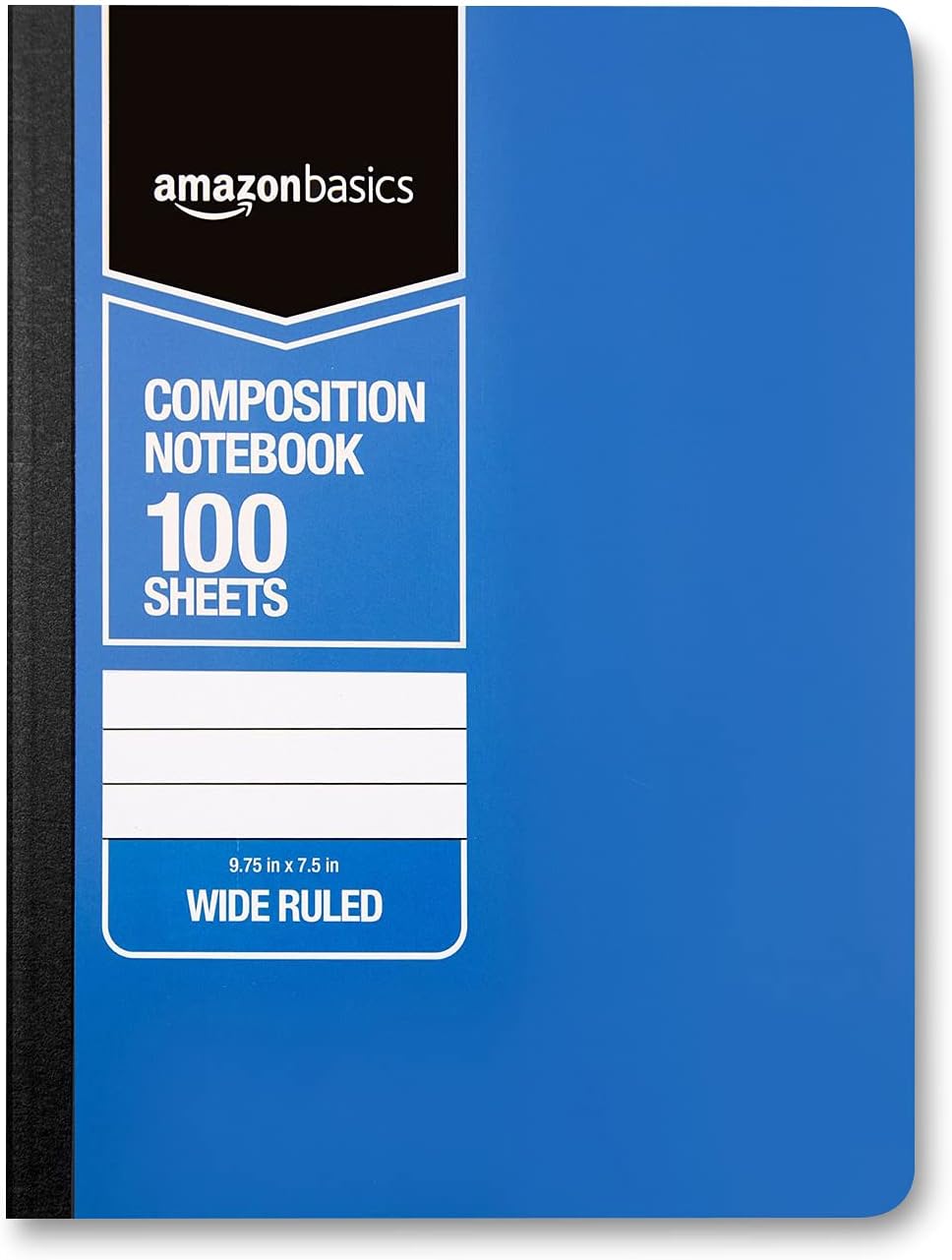 Amazon Basics Wide Ruled Composition Notebook 4Pack 100Sheet Assorted Marble Colors4Pack Assorted Solid