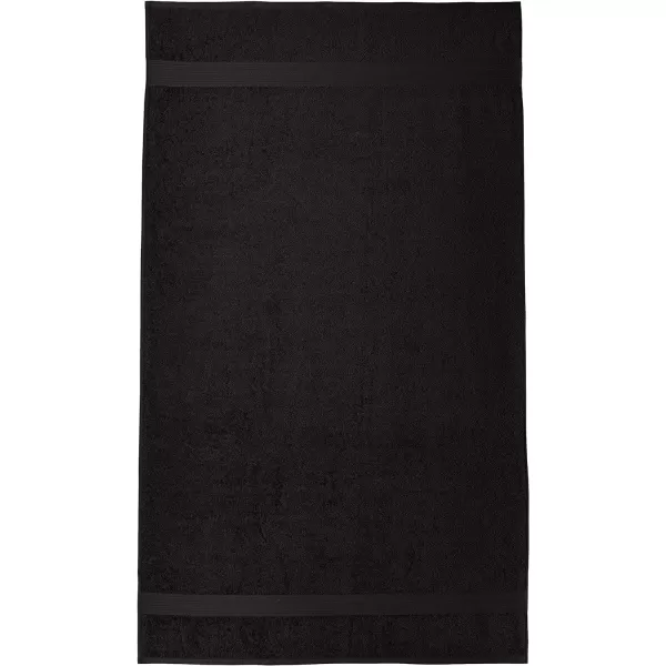 Amazon Basics  6 Piece Fade Resistant Oversize Bath Towel Hand and Washcloth Set 100 Cotton TealBlack