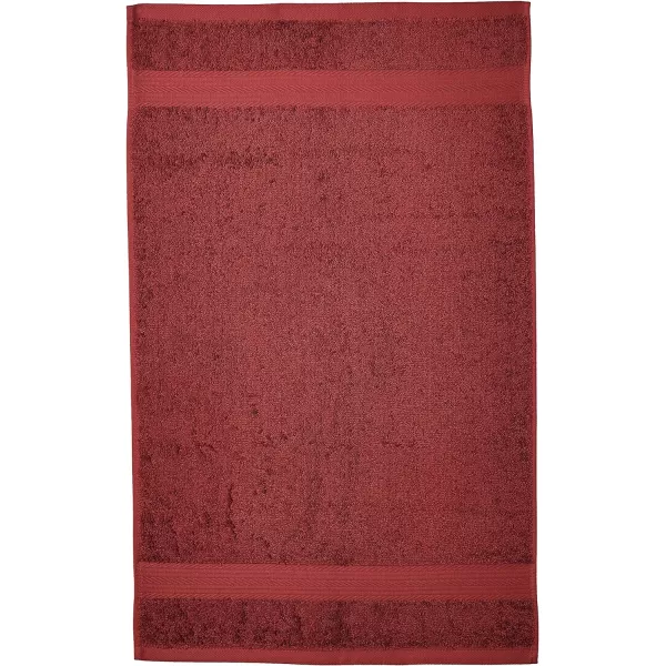 Amazon Basics  6 Piece Fade Resistant Oversize Bath Towel Hand and Washcloth Set 100 Cotton TealCrimson