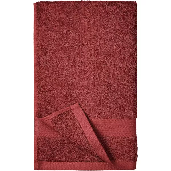 Amazon Basics  6 Piece Fade Resistant Oversize Bath Towel Hand and Washcloth Set 100 Cotton TealCrimson