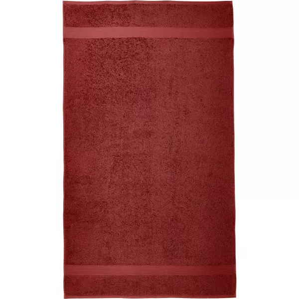 Amazon Basics  6 Piece Fade Resistant Oversize Bath Towel Hand and Washcloth Set 100 Cotton TealCrimson