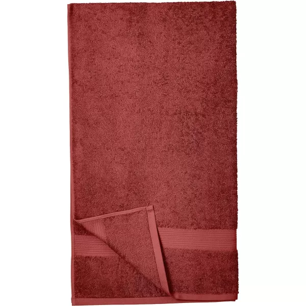 Amazon Basics  6 Piece Fade Resistant Oversize Bath Towel Hand and Washcloth Set 100 Cotton TealCrimson