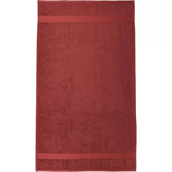 Amazon Basics  6 Piece Fade Resistant Oversize Bath Towel Hand and Washcloth Set 100 Cotton TealCrimson