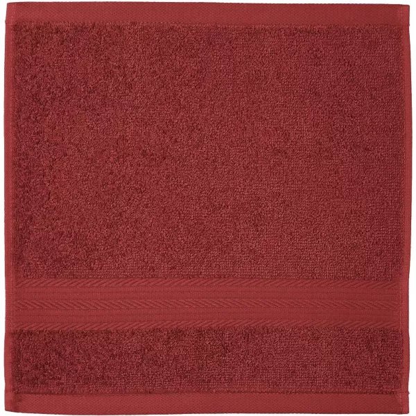 Amazon Basics  6 Piece Fade Resistant Oversize Bath Towel Hand and Washcloth Set 100 Cotton TealCrimson