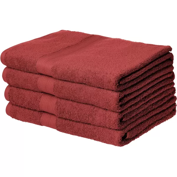 Amazon Basics  6 Piece Fade Resistant Oversize Bath Towel Hand and Washcloth Set 100 Cotton TealCrimson