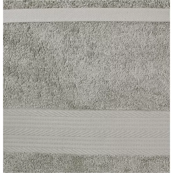 Amazon Basics  6 Piece Fade Resistant Oversize Bath Towel Hand and Washcloth Set 100 Cotton TealGray
