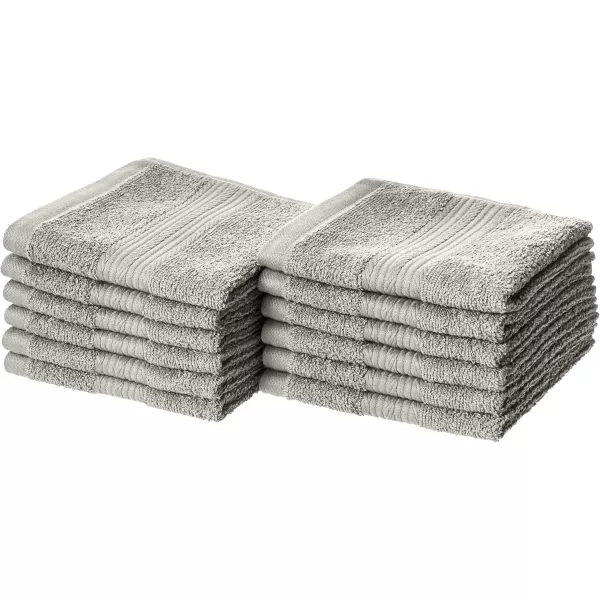 Amazon Basics  6 Piece Fade Resistant Oversize Bath Towel Hand and Washcloth Set 100 Cotton TealGray