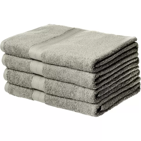 Amazon Basics  6 Piece Fade Resistant Oversize Bath Towel Hand and Washcloth Set 100 Cotton TealGray