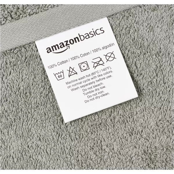 Amazon Basics  6 Piece Fade Resistant Oversize Bath Towel Hand and Washcloth Set 100 Cotton TealGray
