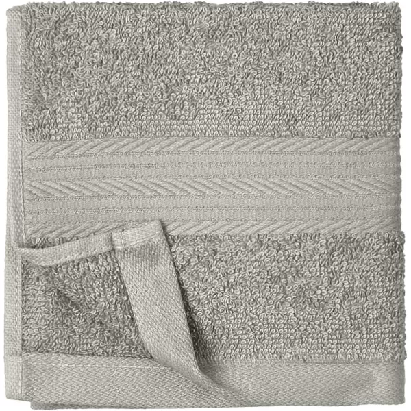 Amazon Basics  6 Piece Fade Resistant Oversize Bath Towel Hand and Washcloth Set 100 Cotton TealGray
