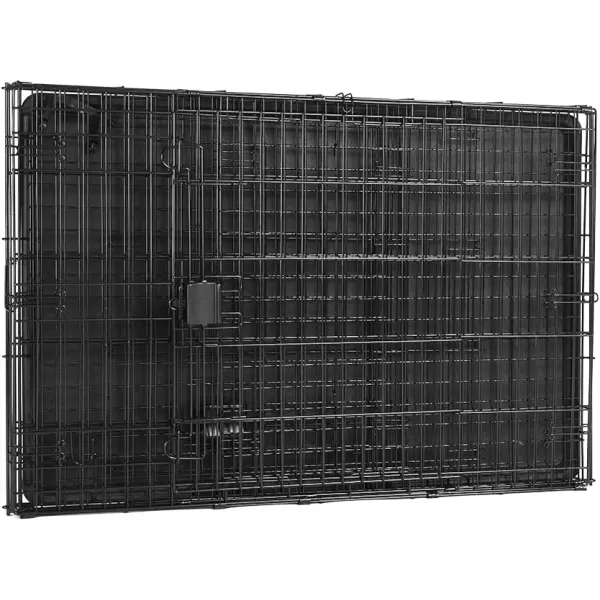 Amazon Basics  DurableFoldable Metal Wire Dog Crate with Tray Double Door Divider 24 x 18 x 20 Inches Black42L x 28W x 30H Double Door w Divider