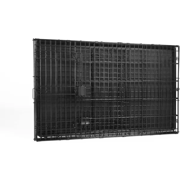 Amazon Basics  DurableFoldable Metal Wire Dog Crate with Tray Double Door Divider 24 x 18 x 20 Inches Black48L x 30W x 325H Double Door w Divider