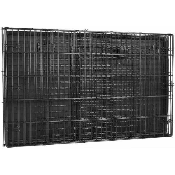 Amazon Basics  DurableFoldable Metal Wire Dog Crate with Tray Double Door Divider 24 x 18 x 20 Inches Black48L x 30W x 325H Single Door w Divider