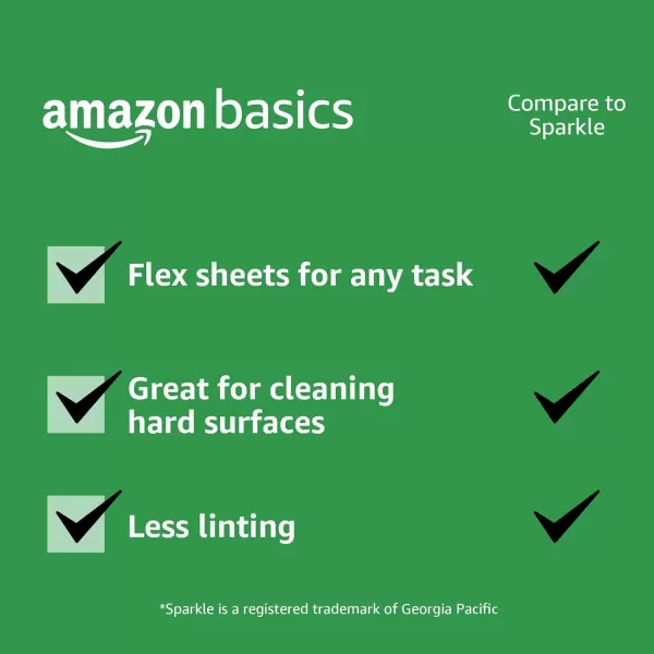 Amazon Basics 2Ply FlexSheets Paper Towels 12 Basics Rolls  32 Regular Rolls Everyday Value with 150 Sheets per Roll150 sheet Pack of 12