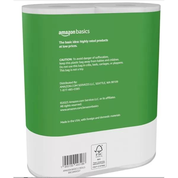 Amazon Basics 2Ply FlexSheets Paper Towels 12 Basics Rolls  32 Regular Rolls Everyday Value with 150 Sheets per Roll150 sheet Pack of 6