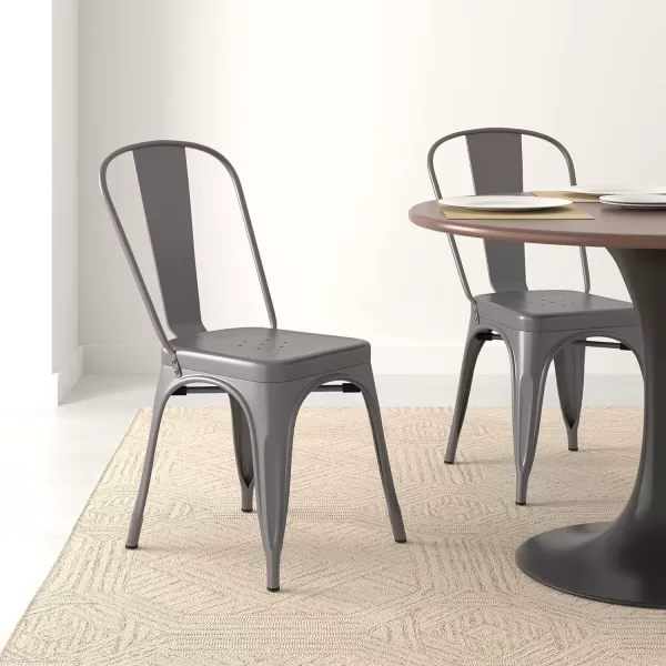 Amazon Basics 33DC01S4BK Chair 4 Pack 201D x 171W x 335H Matte BlackDark Grey