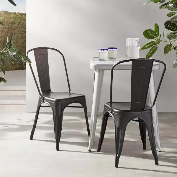 Amazon Basics 33DC01S4BK Chair 4 Pack 201D x 171W x 335H Matte BlackMatte Black