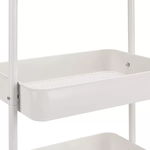 Amazon Basics 3Tier Rolling Cart with Wheels Utility or Kitchen  CharcoalWhite