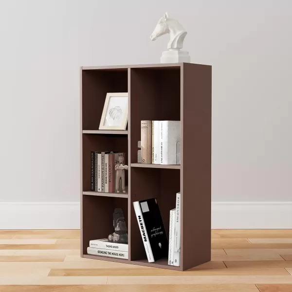 Amazon Basics 7 Cube Organizer Bookcase White 925 x 1949 x 4173 inchEspresso